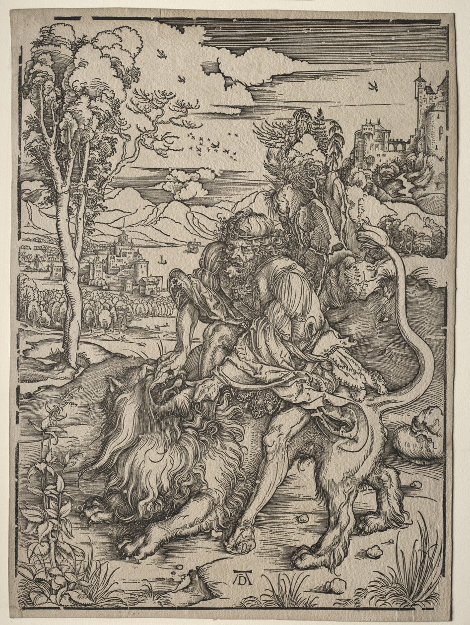Samson dræber løven af Albrecht Dürer