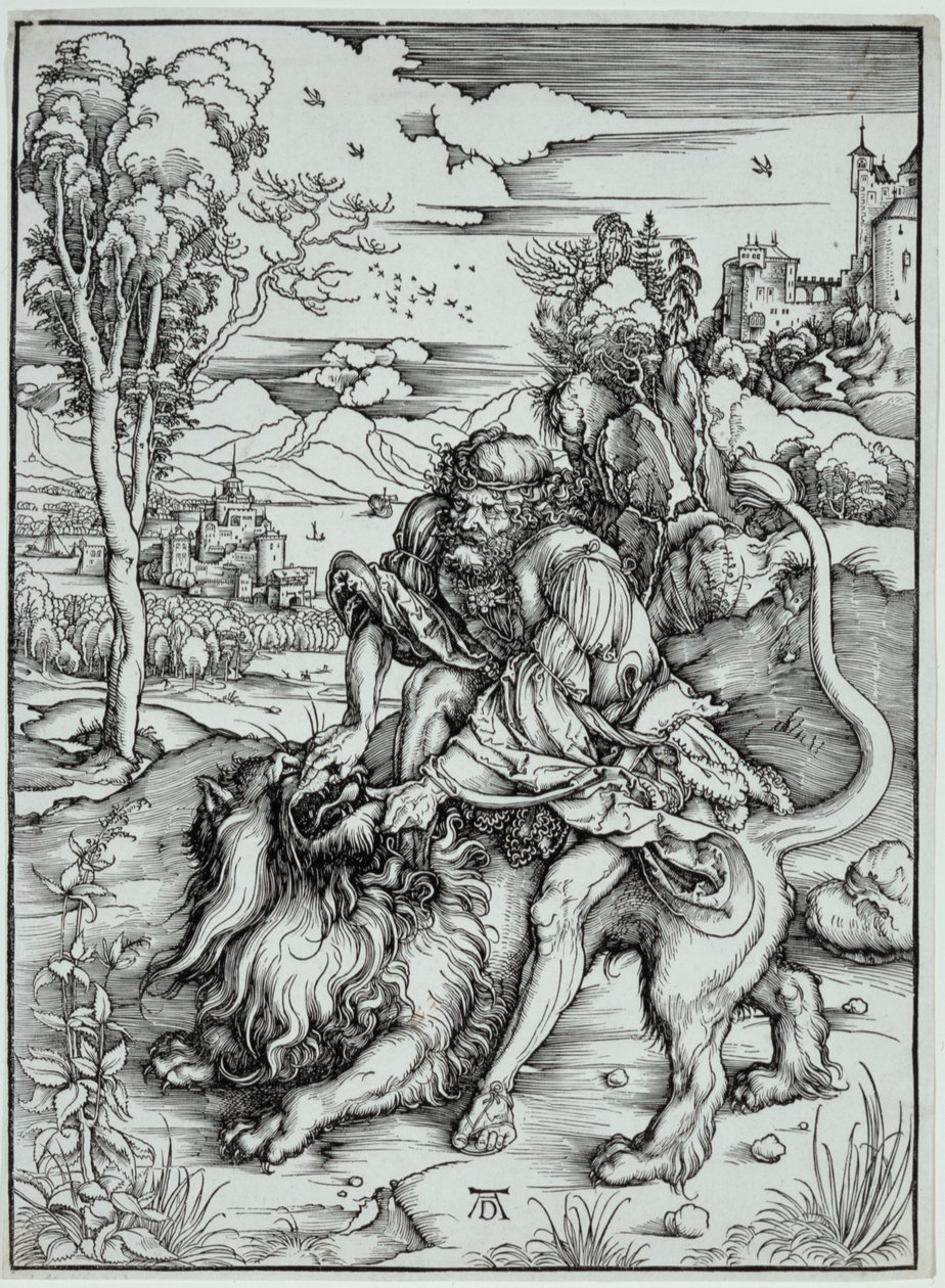 Samson dræber løven af Albrecht Dürer