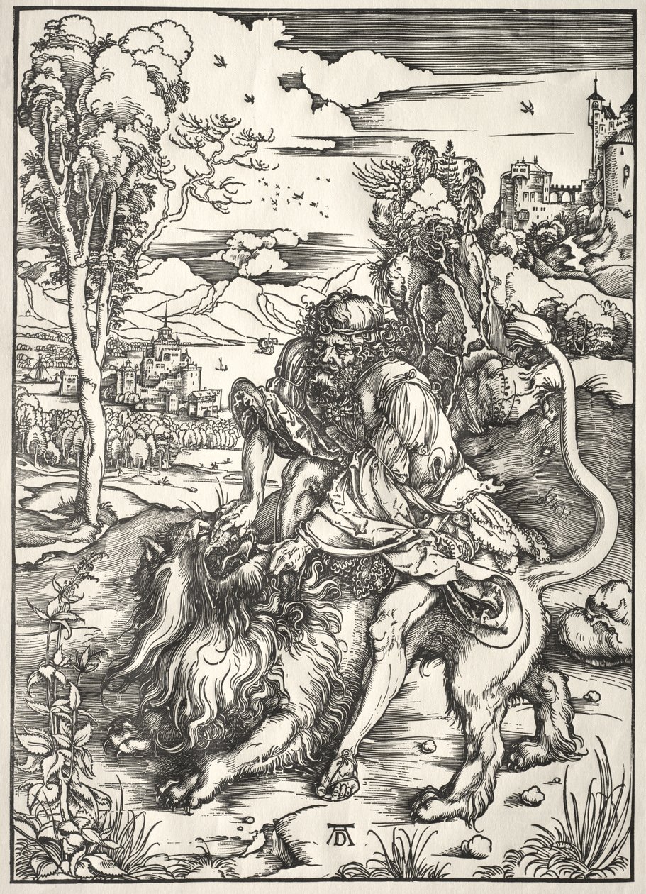 Samson og løven af Albrecht Dürer