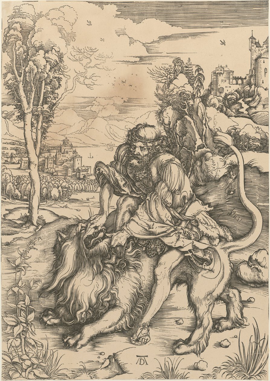 Samson dræber løven af Albrecht Dürer