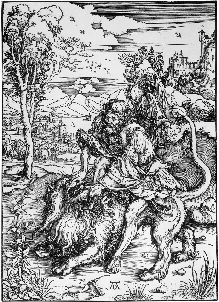 Samson dræber løven af Albrecht Dürer