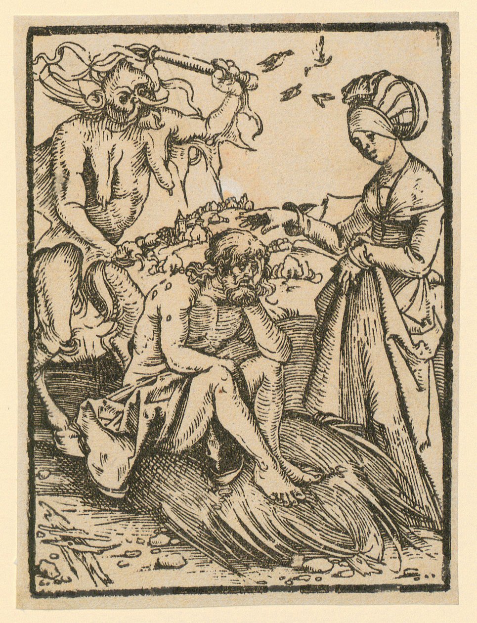 Satan plager Job af Albrecht Dürer