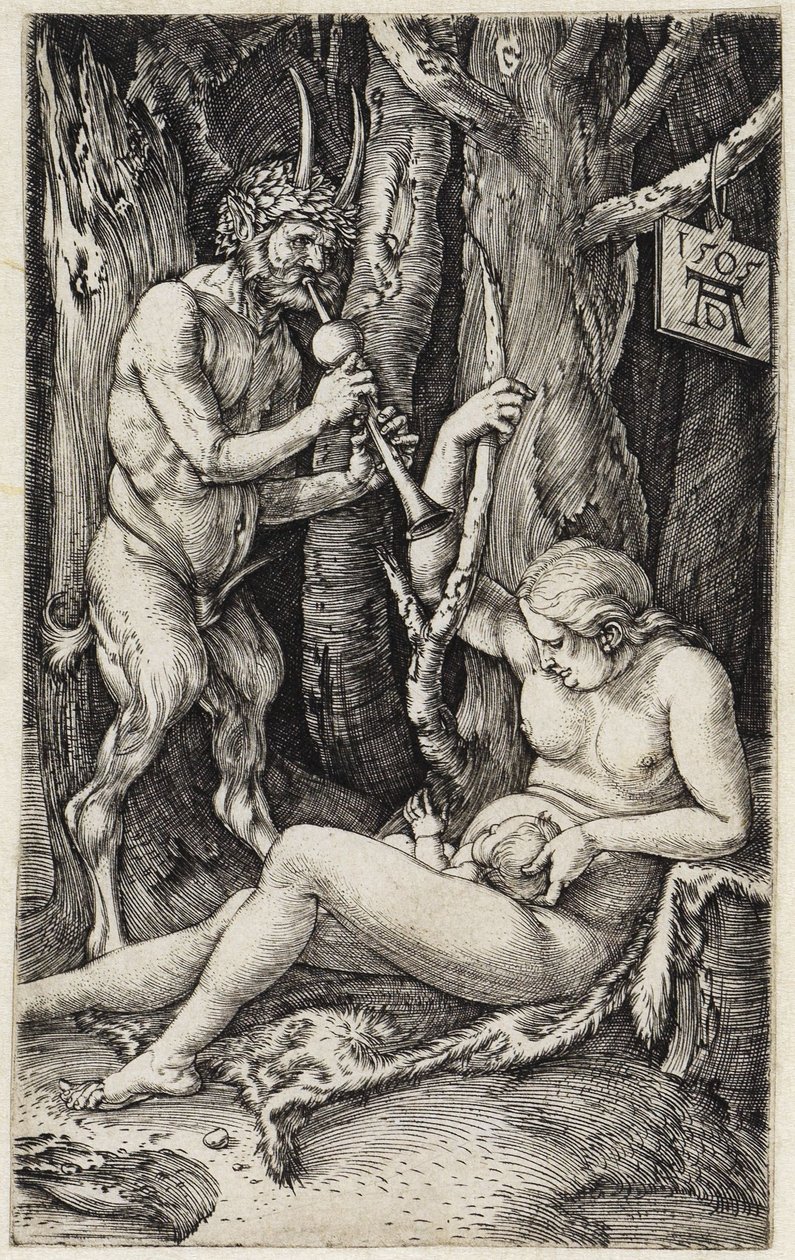 Satyr og nymfe (Satyrfamilien) af Albrecht Dürer