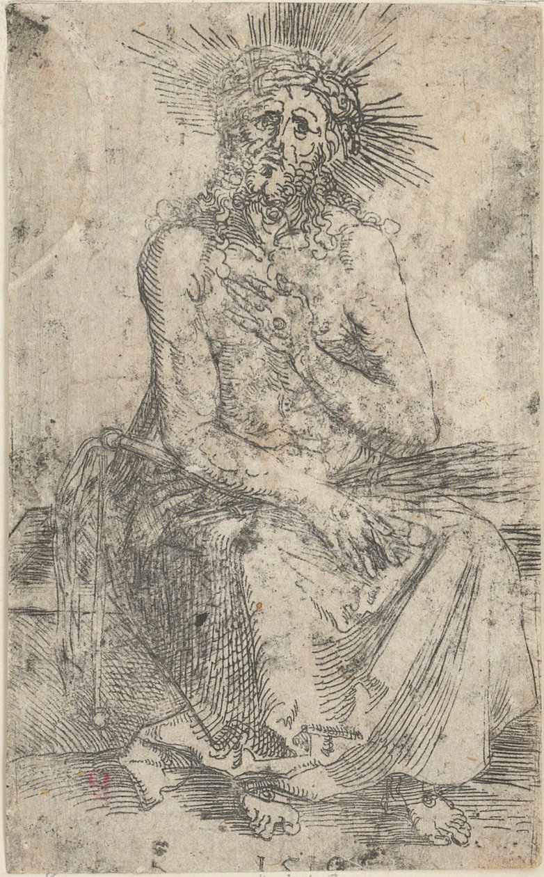 Smertensmanden, siddende af Albrecht Dürer