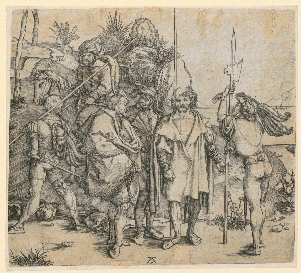 Seks krigsfolk af Albrecht Dürer