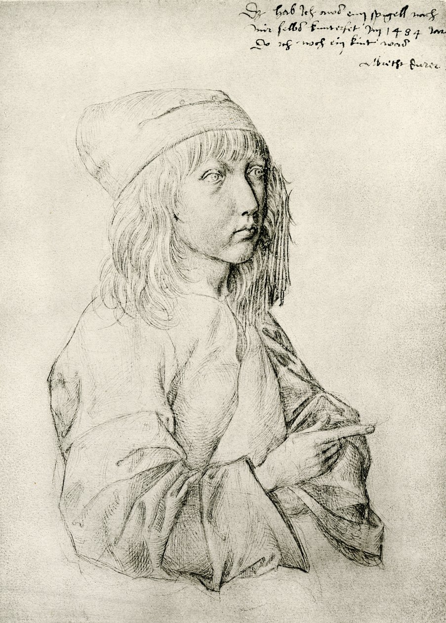 Selvportræt af den trettenårige Dürer af Albrecht Dürer