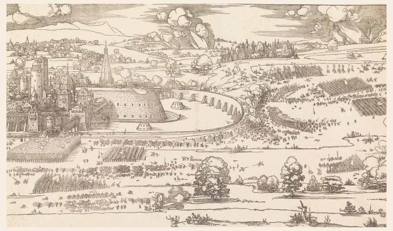 Belejring af en by (del 1) af Albrecht Dürer