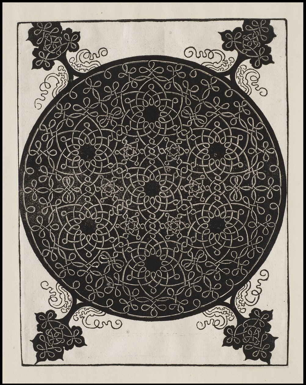 Sjette knude, 7 små systemer af knob med sorte centre, ca. 1506 af Albrecht Dürer