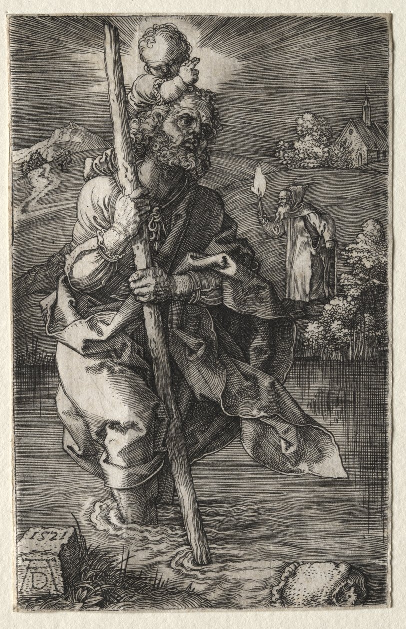 Sankt Kristoffer, vendt mod højre af Albrecht Dürer