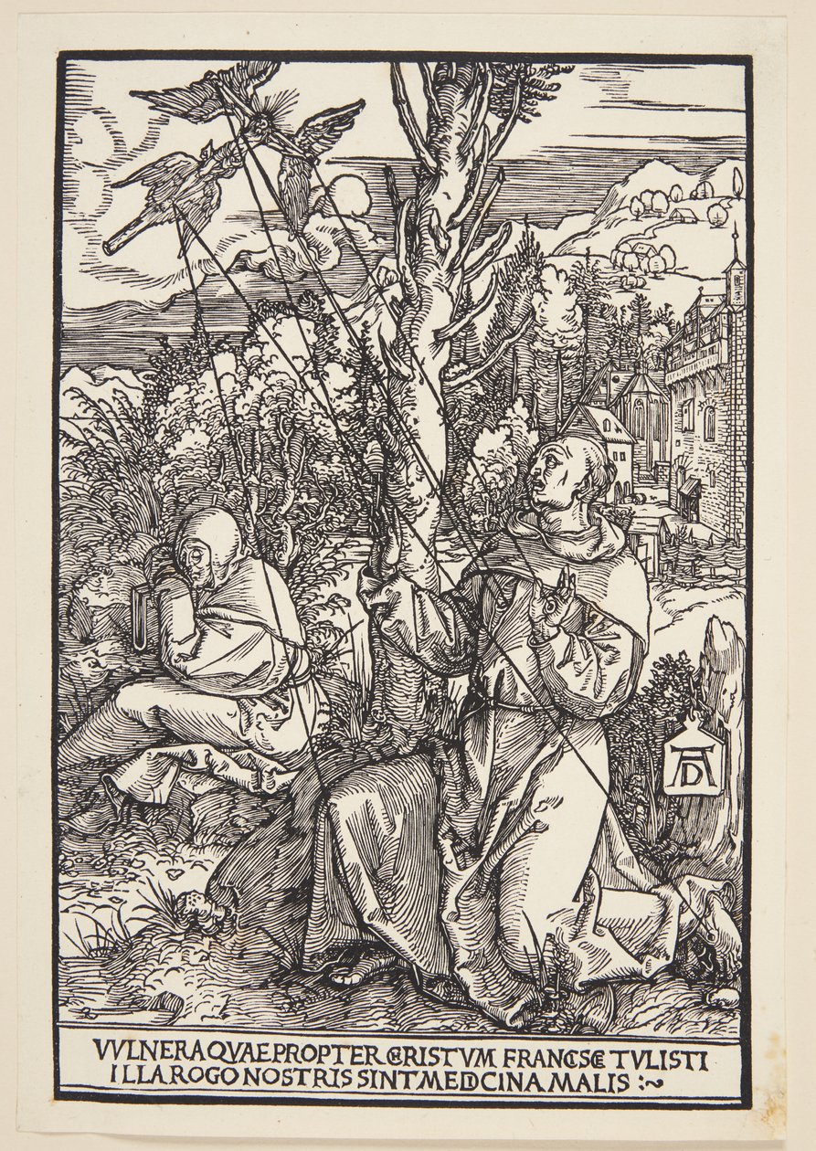 St. Francis modtager stigmata af Albrecht Dürer