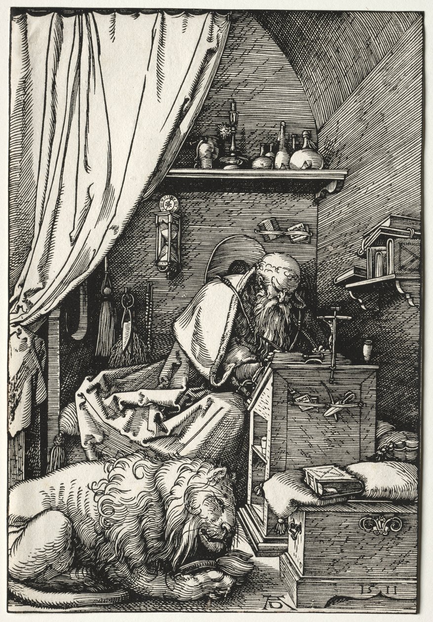 Sankt Hieronymus i sin celle af Albrecht Dürer