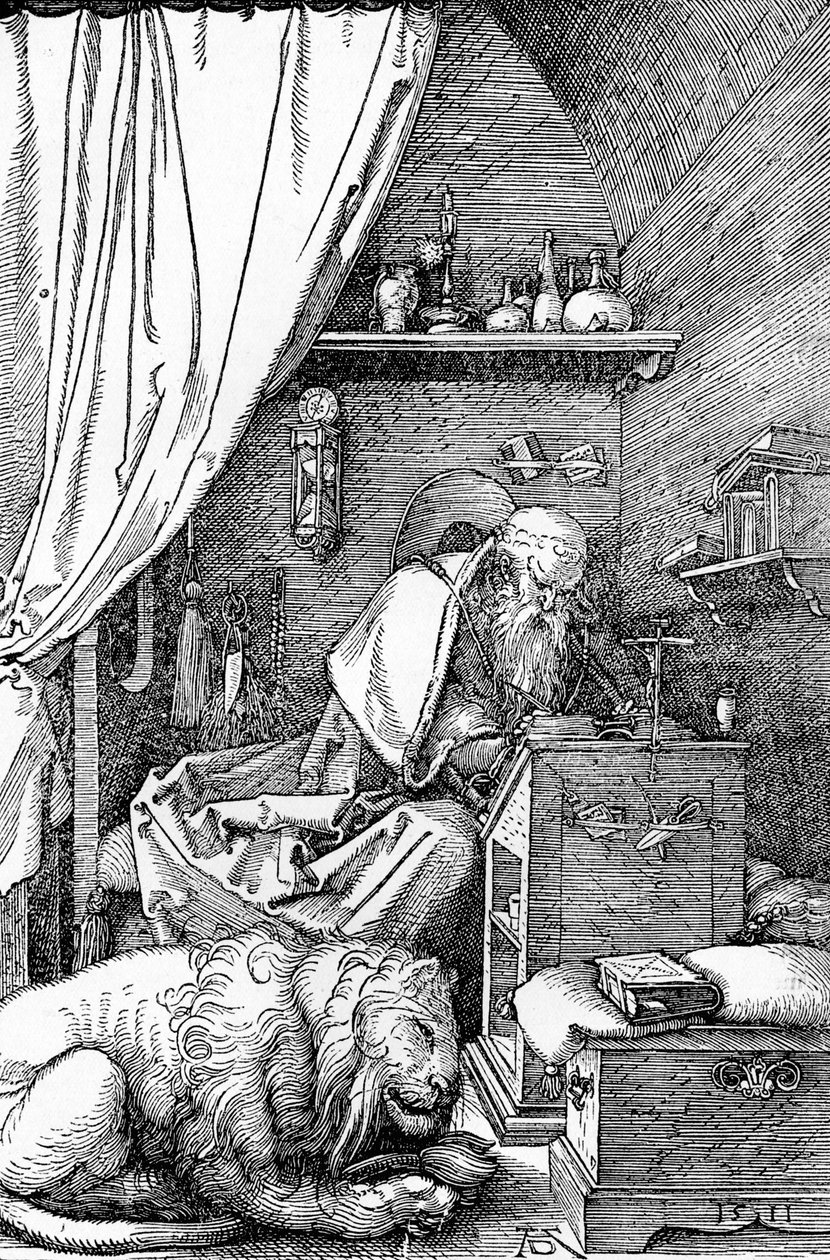 Sankt Hieronymus i hans celle, 1511, 1906 af Albrecht Dürer