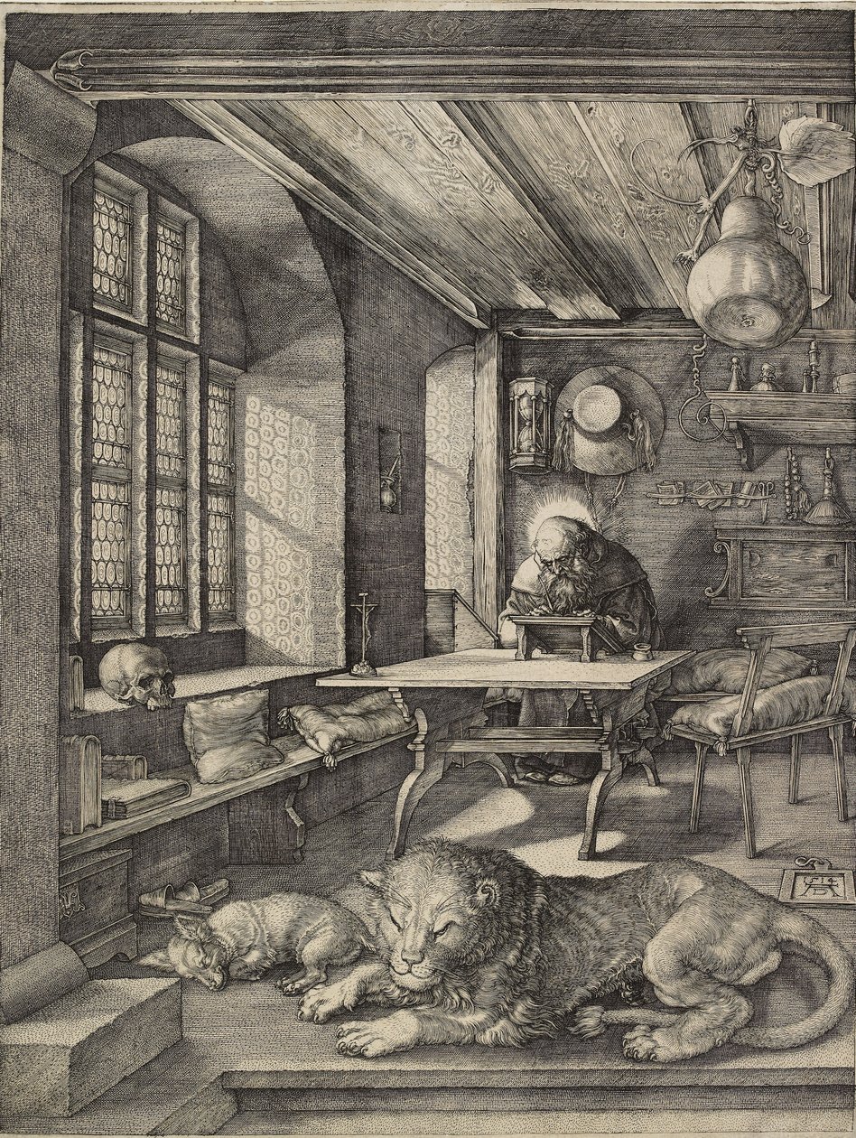 Sankt Jerome i sit studie, 1514 af Albrecht Dürer