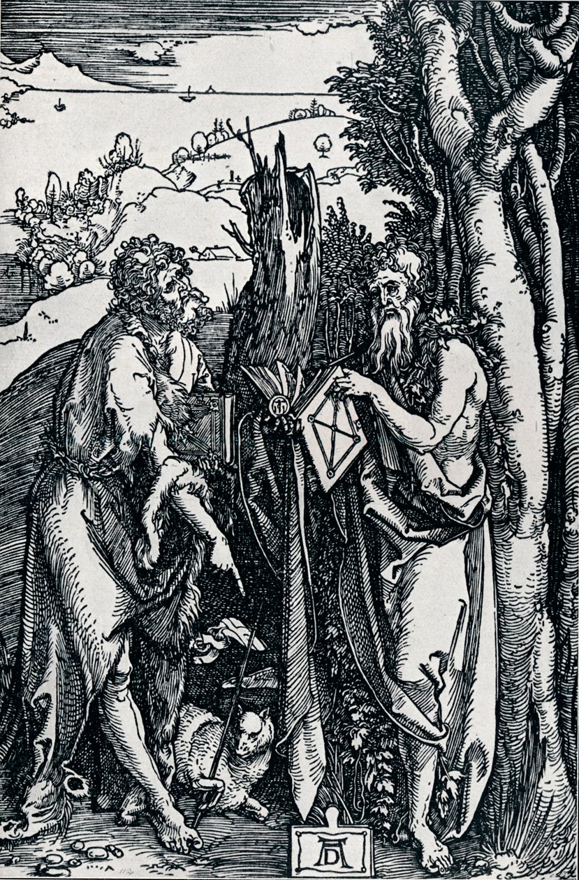 Johannes Døberen og Skt. Onuphrius, 1504 1906 af Albrecht Dürer