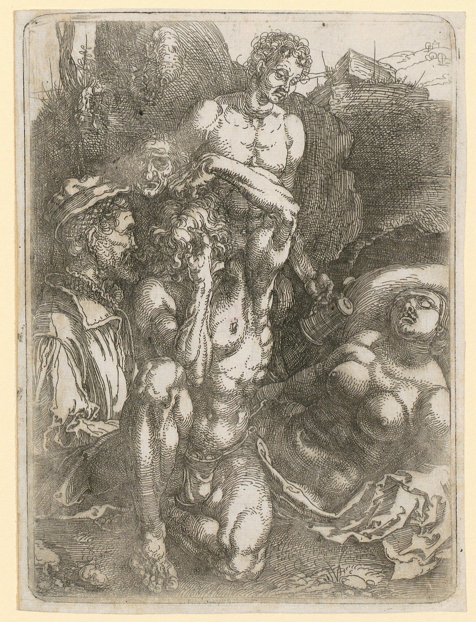 Studieark med fem figurer af Albrecht Dürer