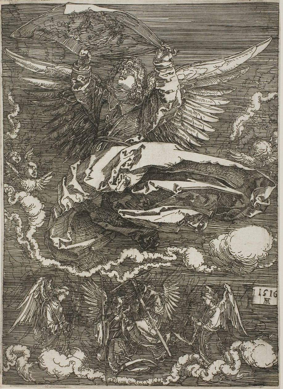 Sudarium spredt ud af en engel af Albrecht Dürer