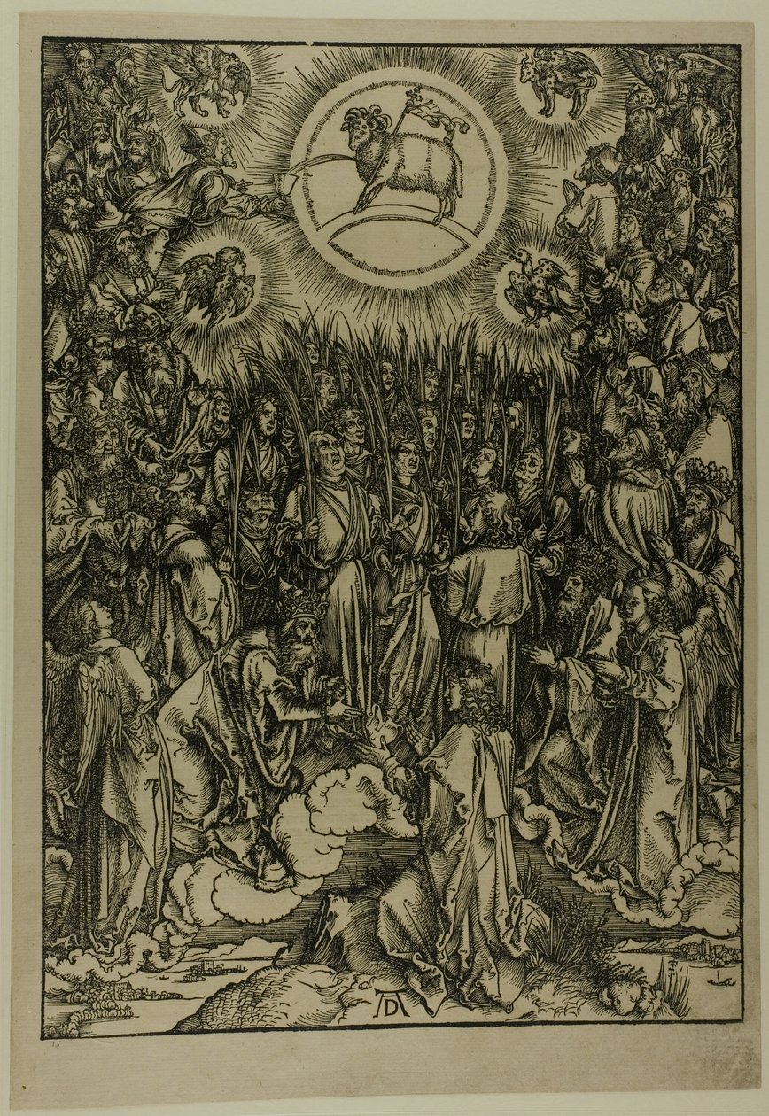 Lammets tilbedelse - De udvalgtes salme, fra Apokalypsen af Albrecht Dürer