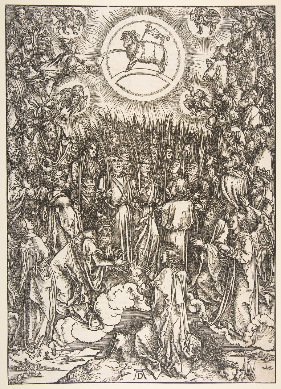 The Adoration of the Lamb, fra Apocalypse-serien.n.d. af Albrecht Dürer