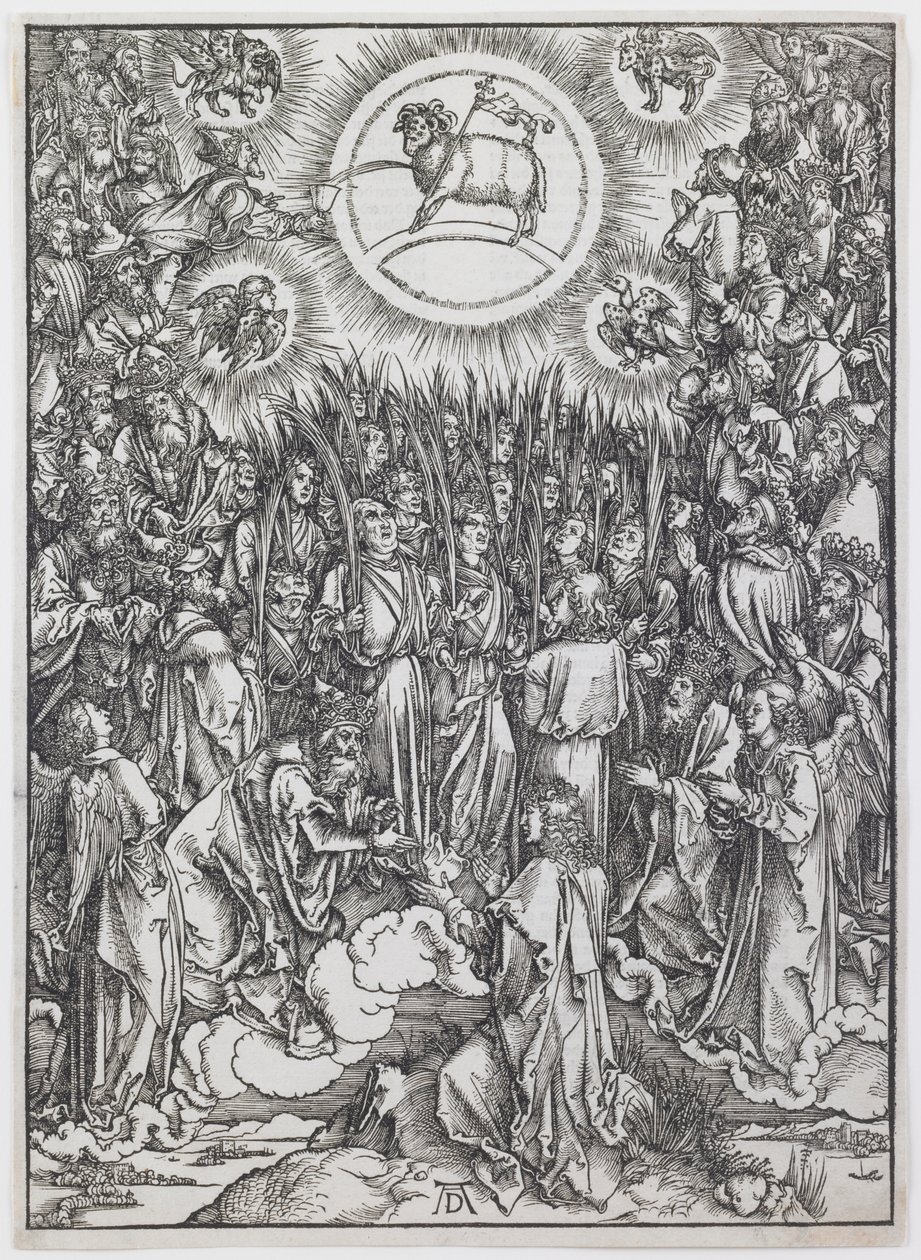 The Adoration of the Lamb, fra serien "The Apocalypse" af Albrecht Dürer