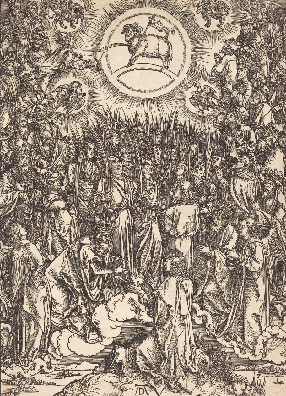 Tilbedelsen af Lammet, sandsynligvis ca. 14961498. af Albrecht Dürer