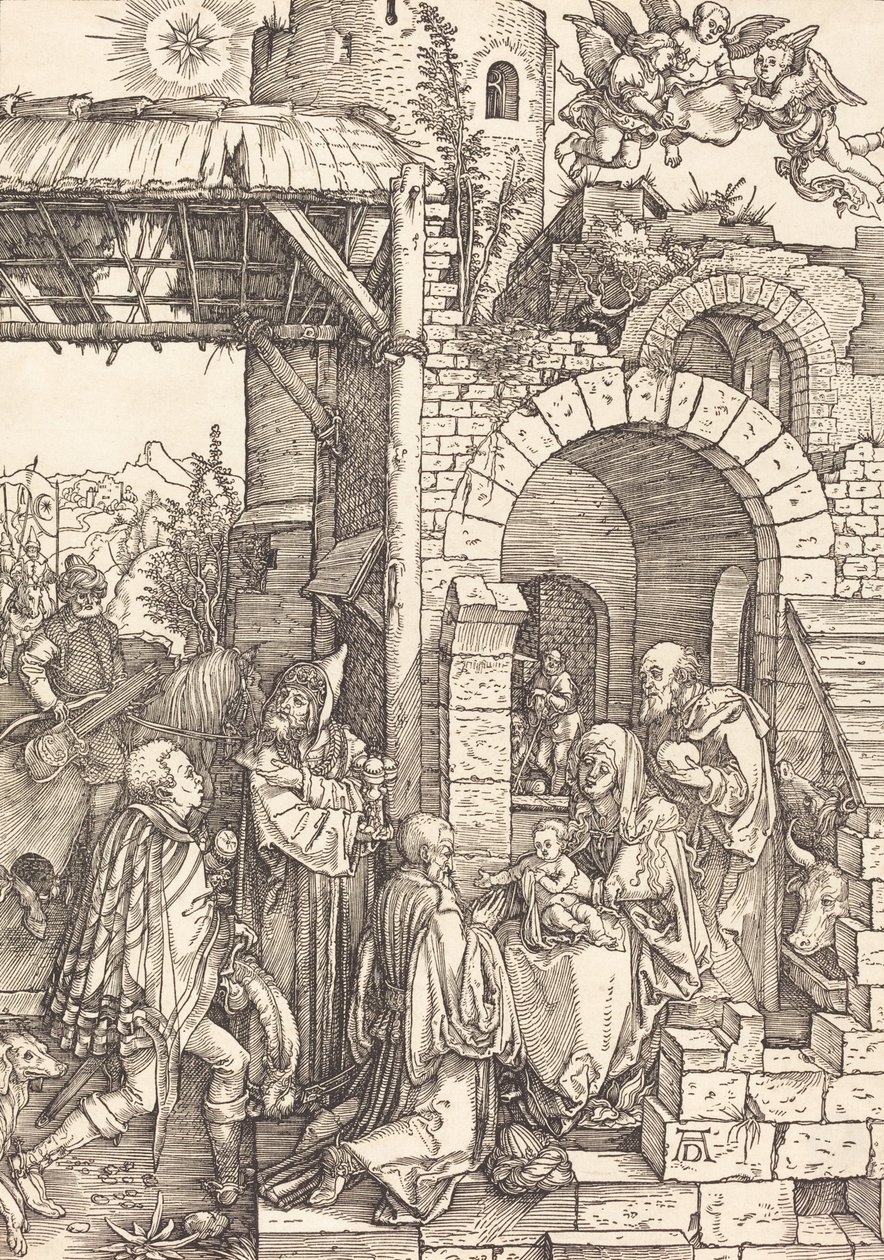 Magiernes tilbedelse, ca. 15011503. af Albrecht Dürer