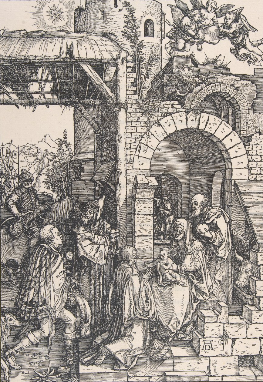 The Adoration of the Magi, fra serien The Life of the Virgin, ca. 1502., ca. 1502. af Albrecht Dürer