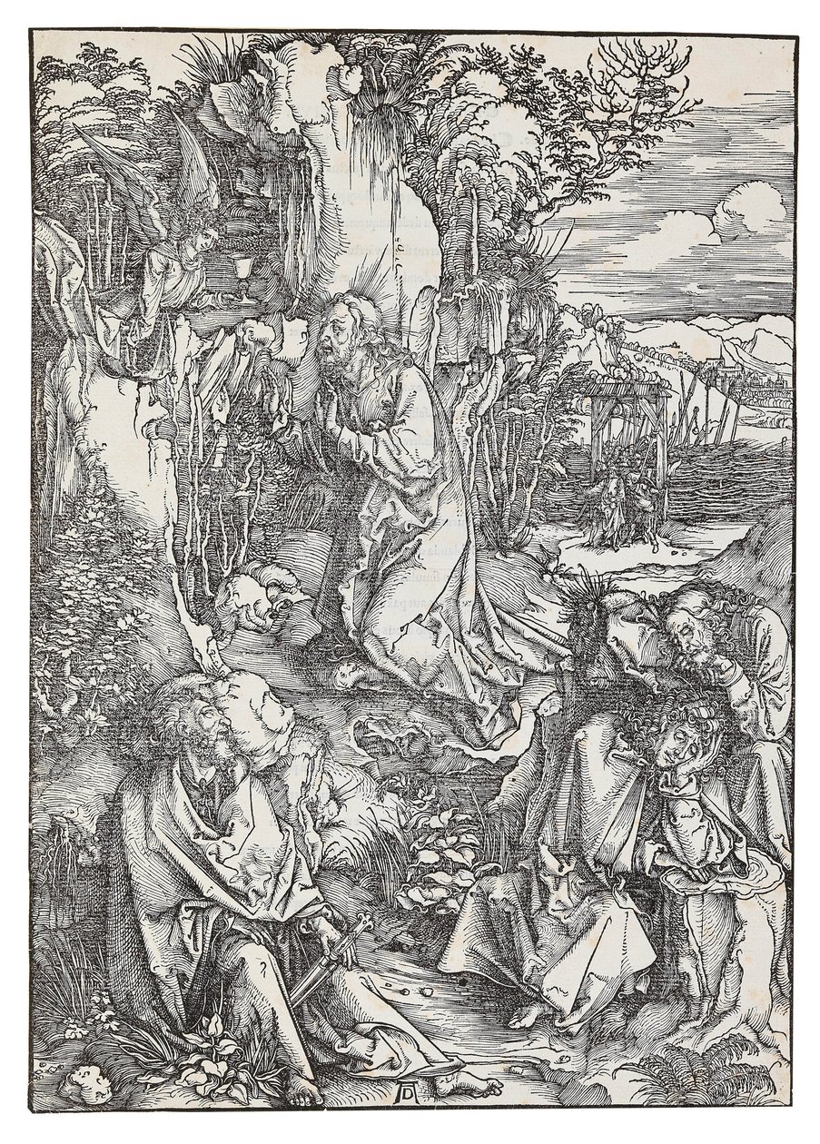 The Agony in the Garden, fra serien The Great Passion, ca. 1496. af Albrecht Dürer