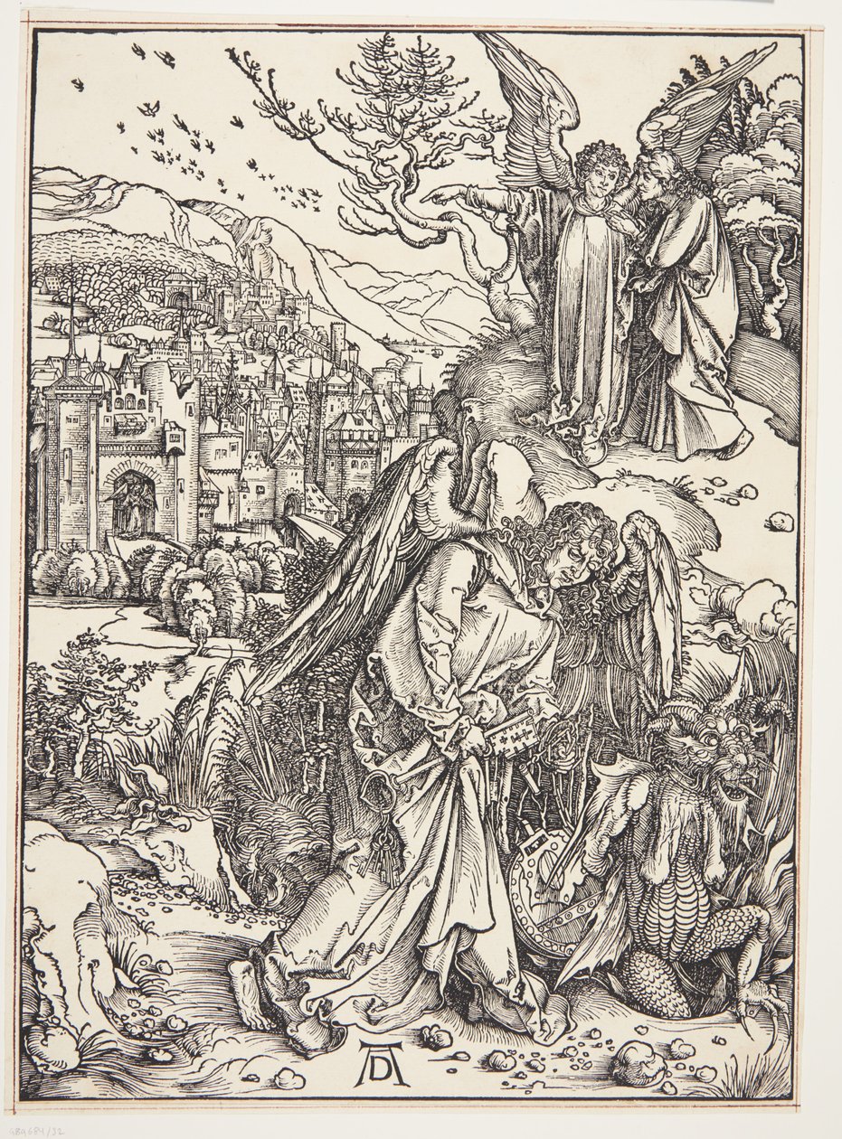 Englen, der viser Johannes det nye Jerusalem af Albrecht Dürer