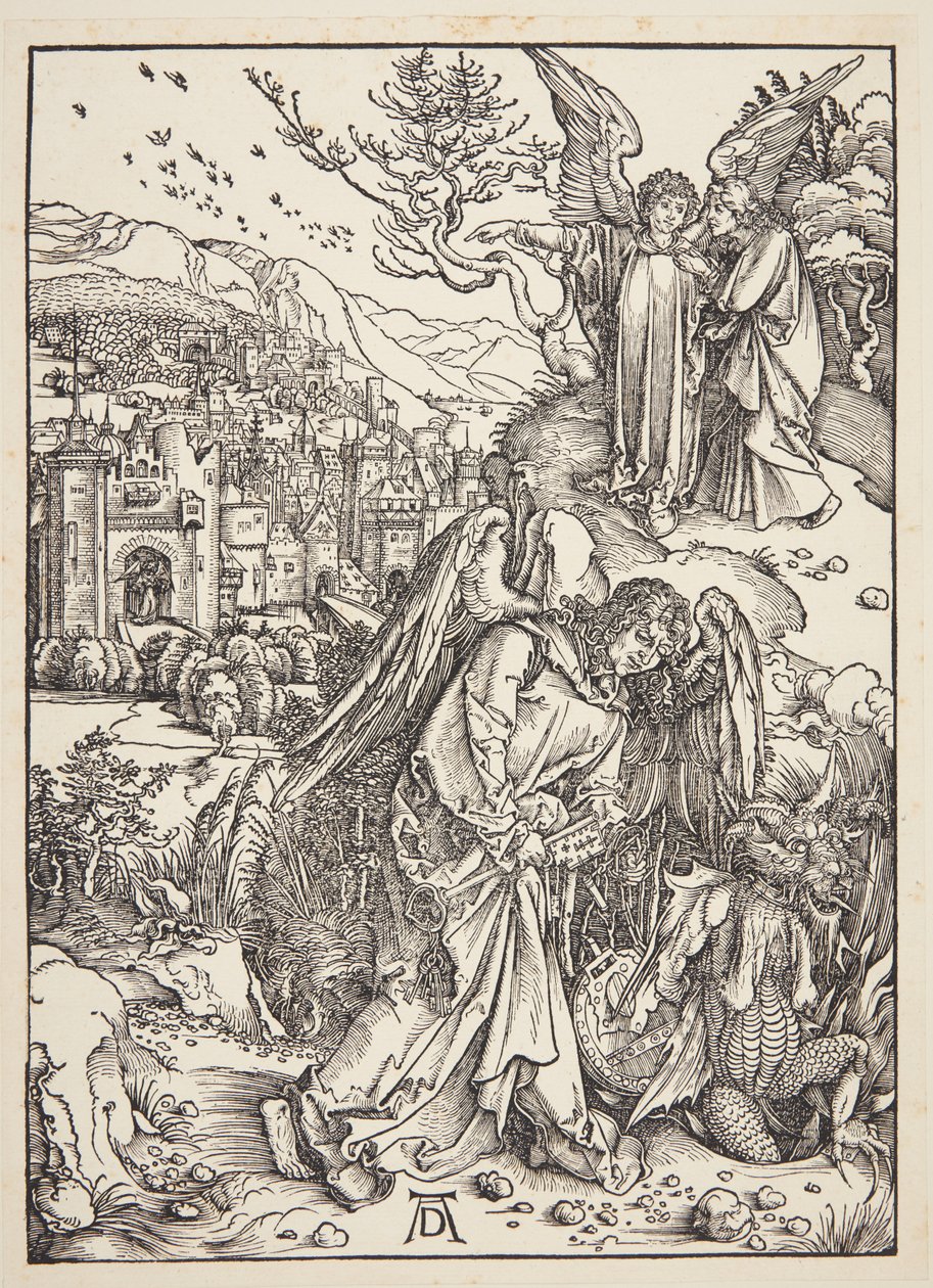 Englen, der viser Johannes det nye Jerusalem af Albrecht Dürer