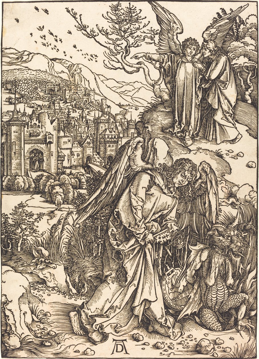 Englen med nøglen til det bundløse hul af Albrecht Dürer