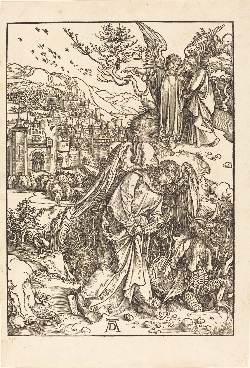 Englen med nøglen til det bundløse hul af Albrecht Dürer