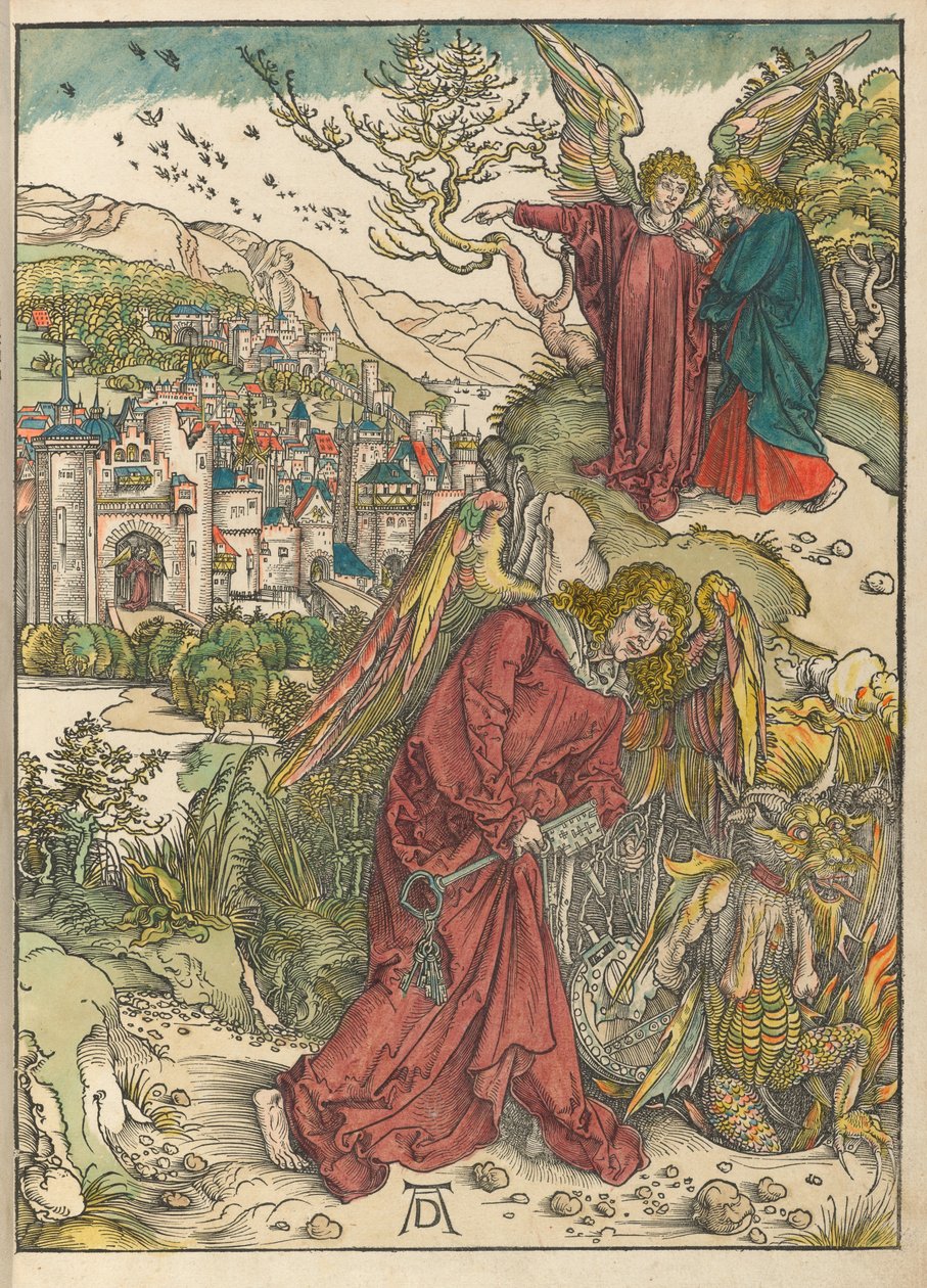 Englen med nøglen til det bundløse hul af Albrecht Dürer