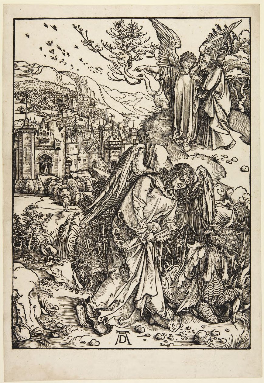 Englen med nøglen til afgrunden af Albrecht Dürer