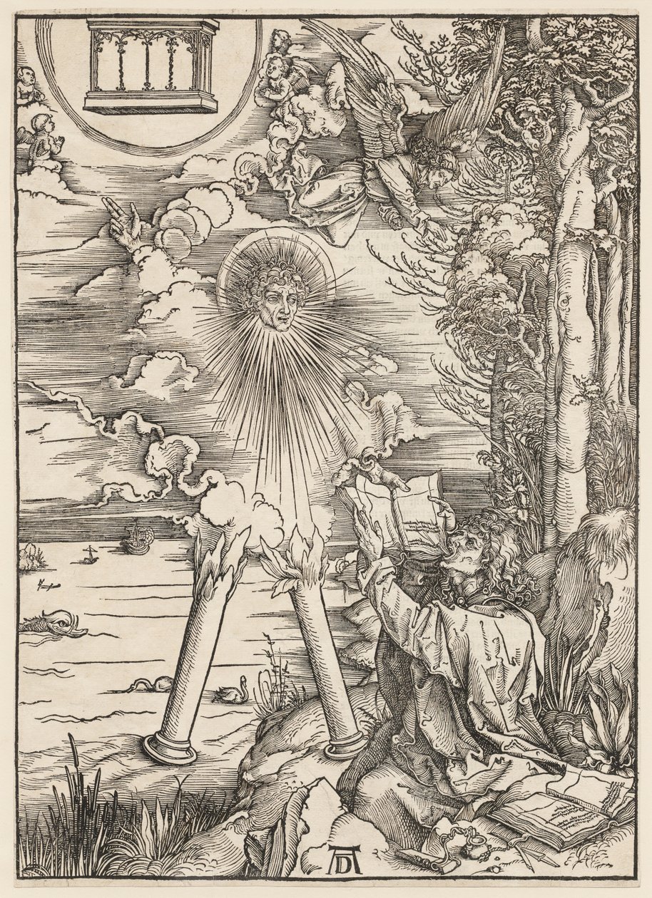 Apokalypsen: Sankt Johannes fortærer bogen af Albrecht Dürer