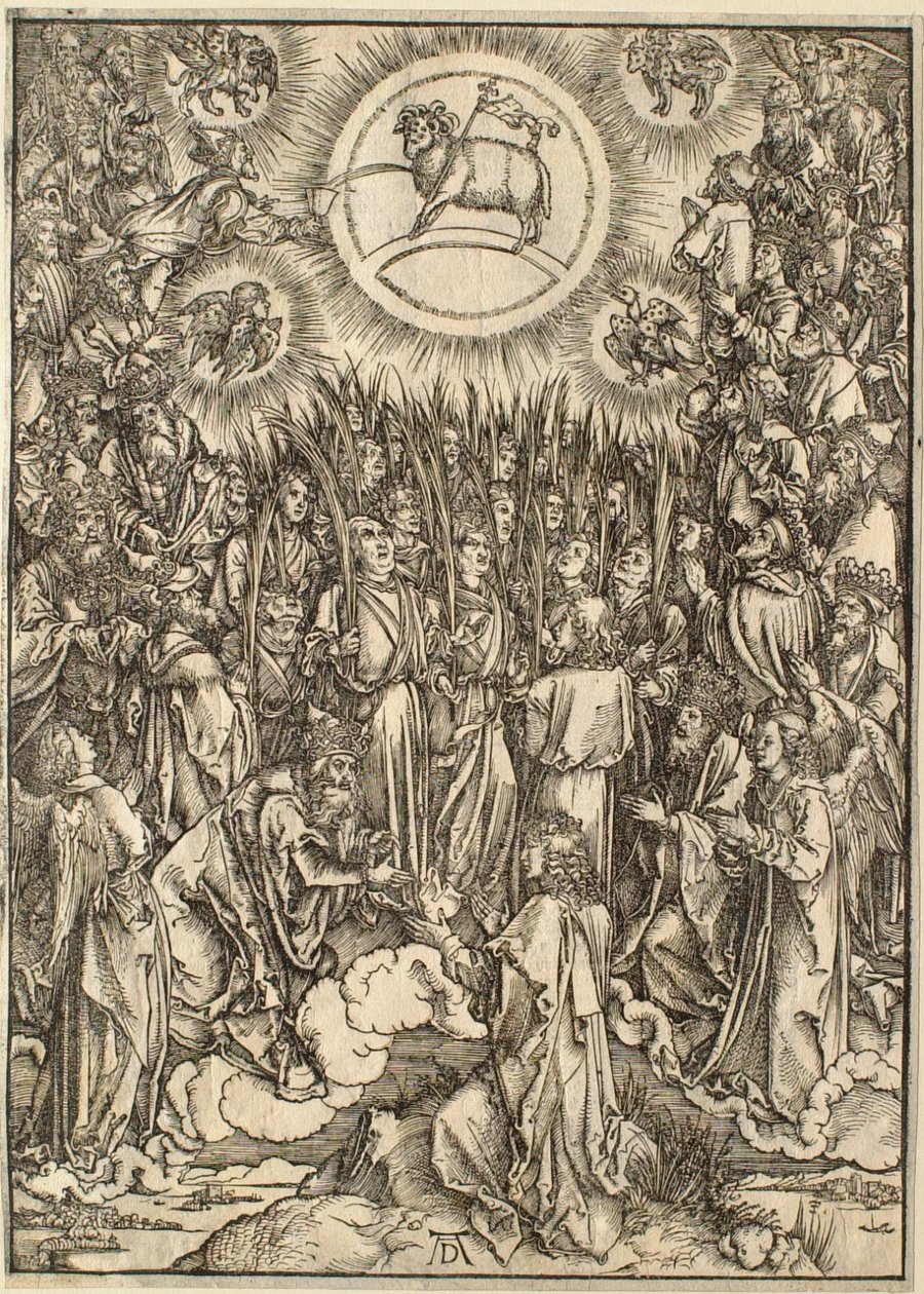 Apokalypsen: Tilbedelsen af Lammet af Albrecht Dürer