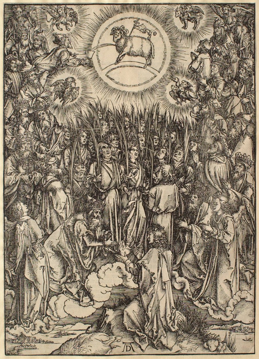 Apokalypsen: Tilbedelsen af lammet af Albrecht Dürer
