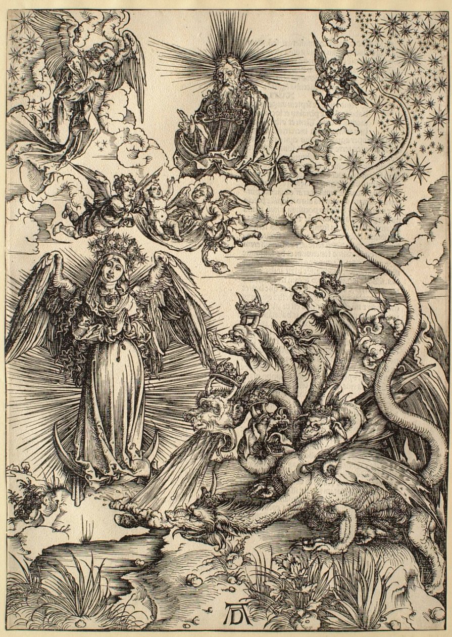 Apokalypsen: Den apokalyptiske kvinde af Albrecht Dürer