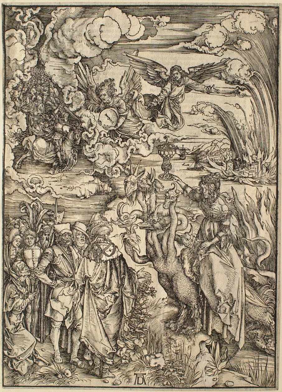 Apokalypsen: Babylons skøge af Albrecht Dürer