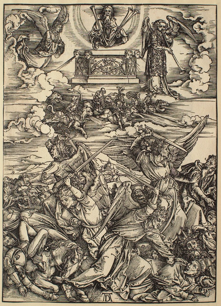 Apokalypsen: De fire hævnende engle af Albrecht Dürer