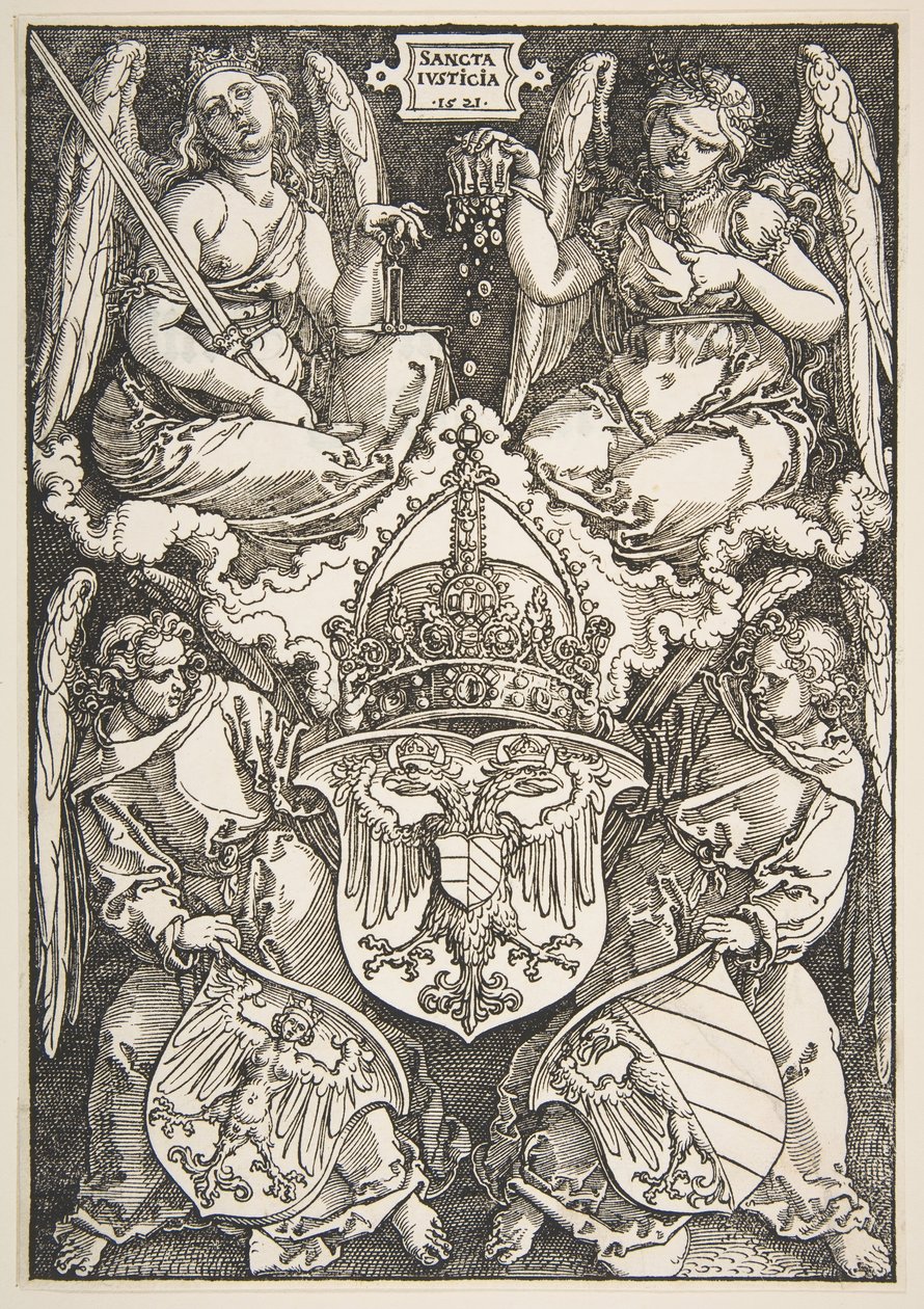 Imperiets og Nürnbergs våben, 1521. af Albrecht Dürer