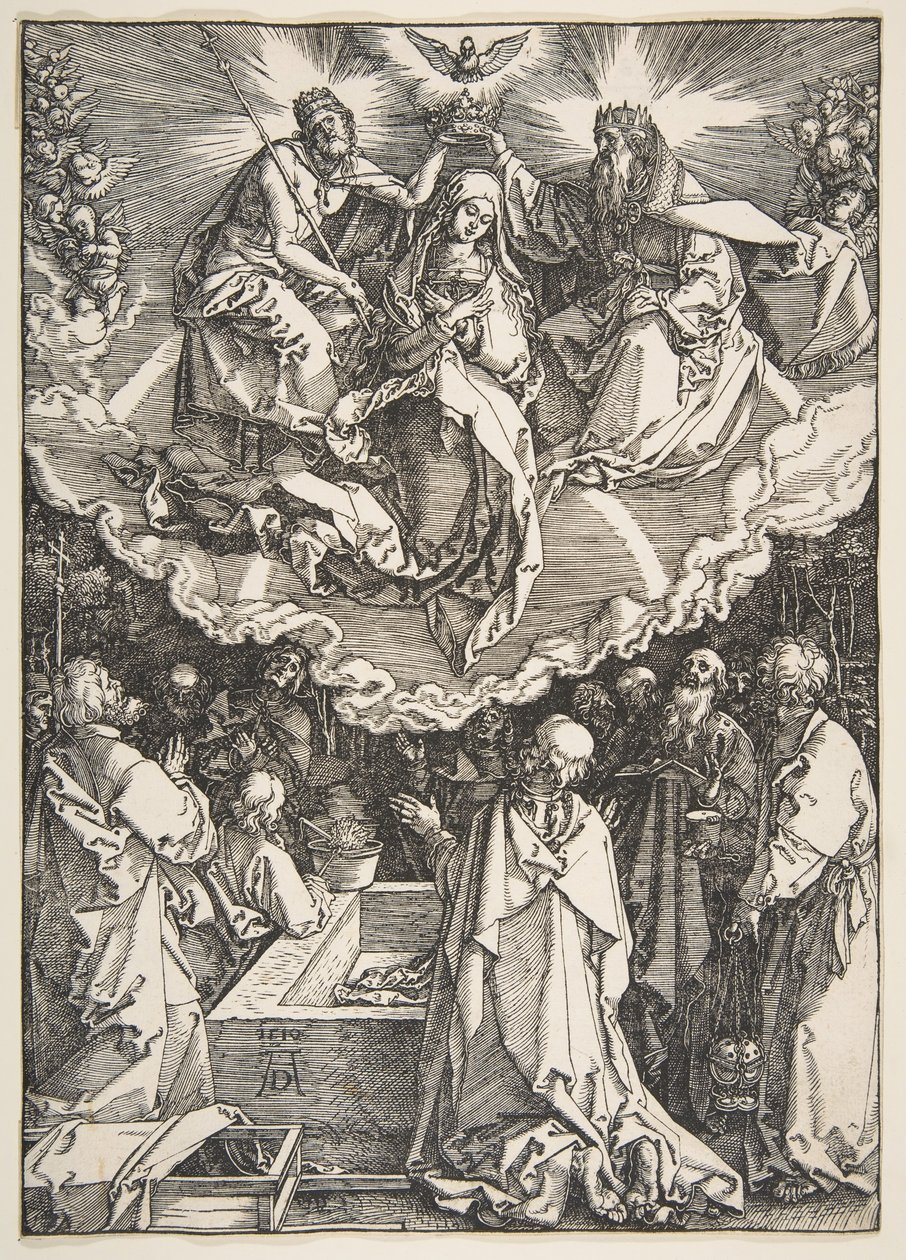 The Assumption and Coronation of the Virgin, fra The Life of the Virgin, 1510. af Albrecht Dürer