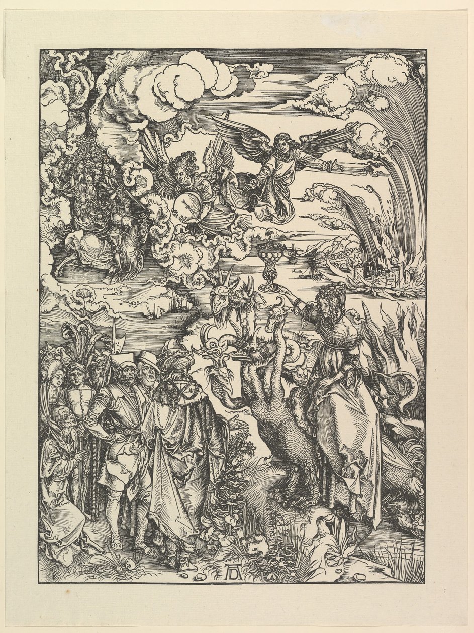 Den babylonske hore, fra Apokalypsen. Faksimile.n.d. af Albrecht Dürer