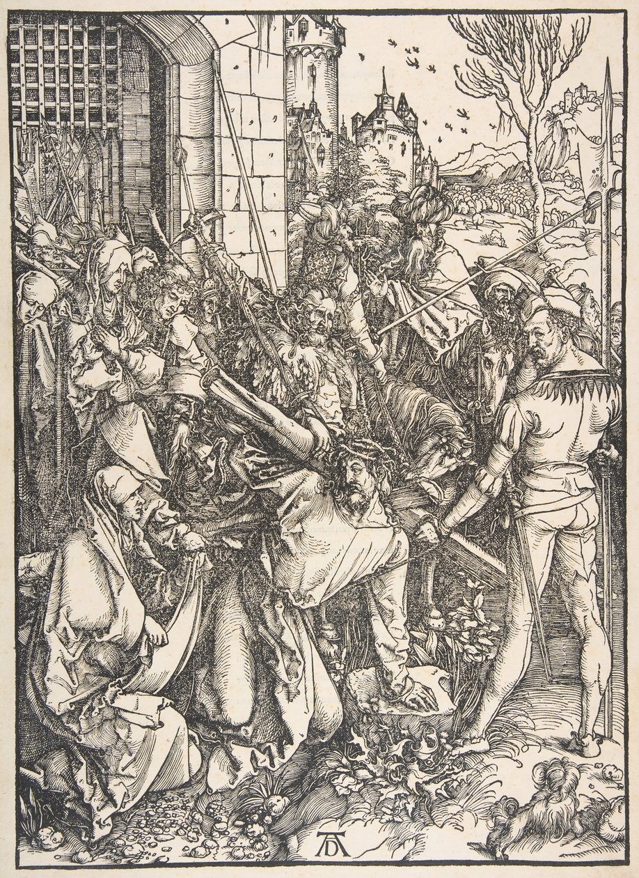 The Bearing of the Cross, fra The Large Passion.n.d. af Albrecht Dürer
