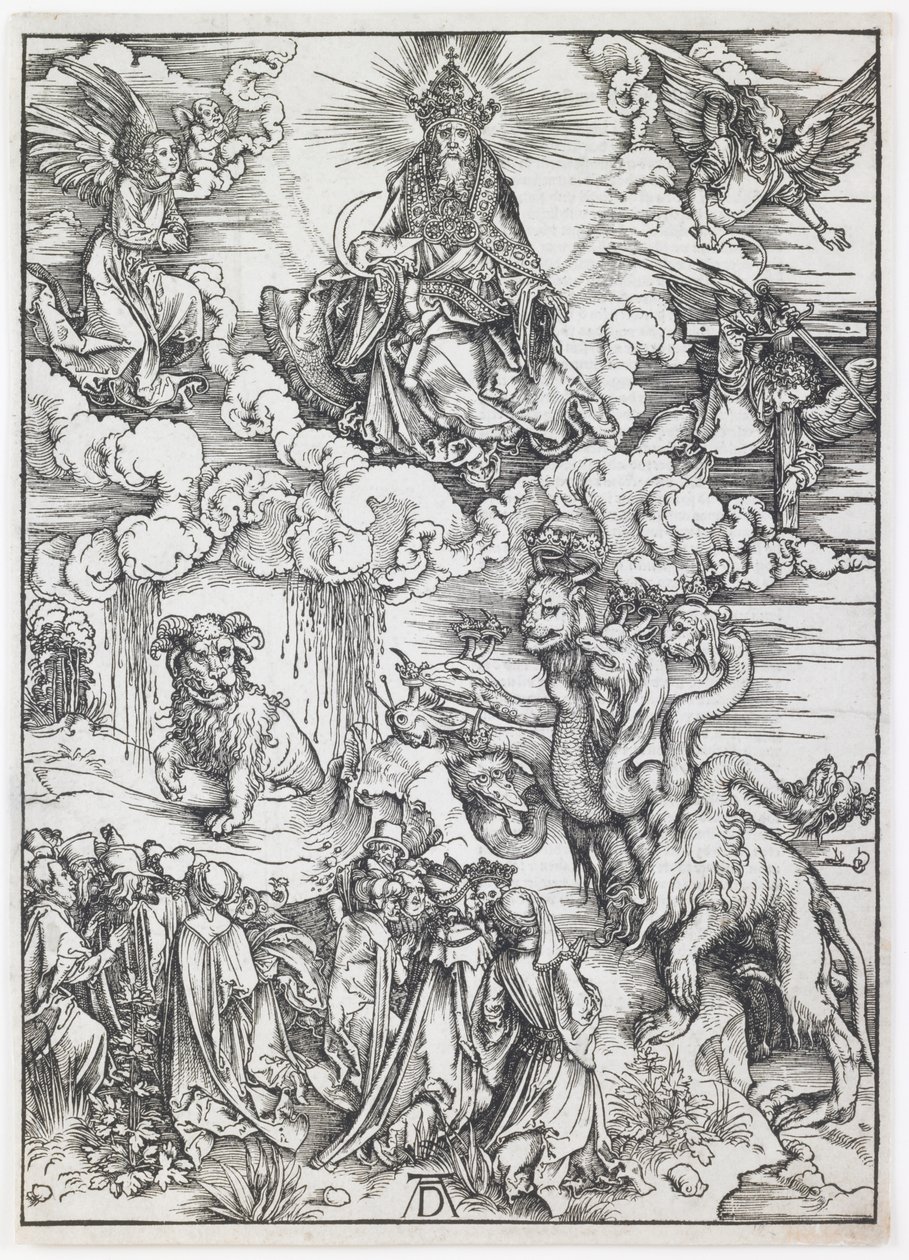Udyret med to horn som et lam, fra serien "The Apocalypse" af Albrecht Dürer