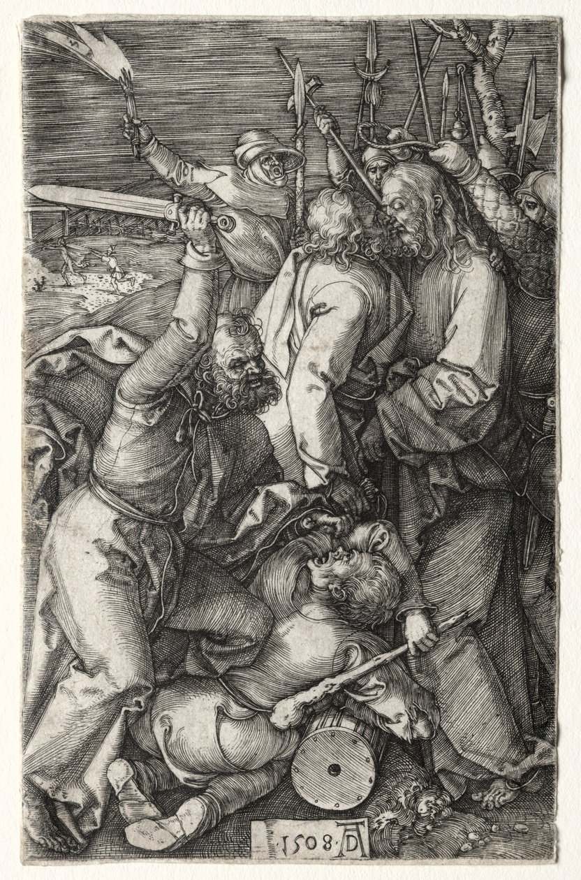 The Betrayal of Christ af Judas, 1508. af Albrecht Dürer