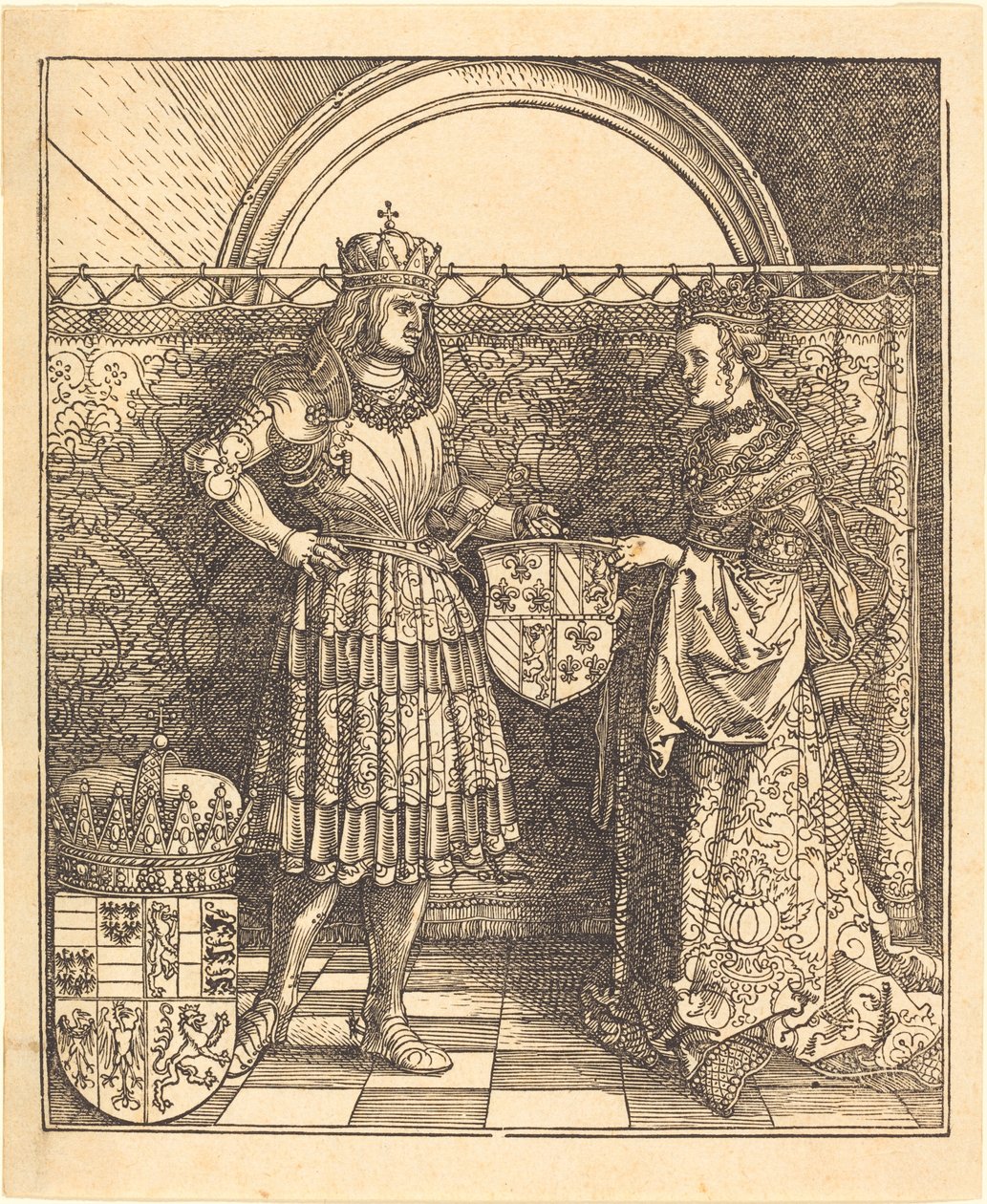 Maximilians trolovelse med Maria af Bourgogne af Albrecht Dürer