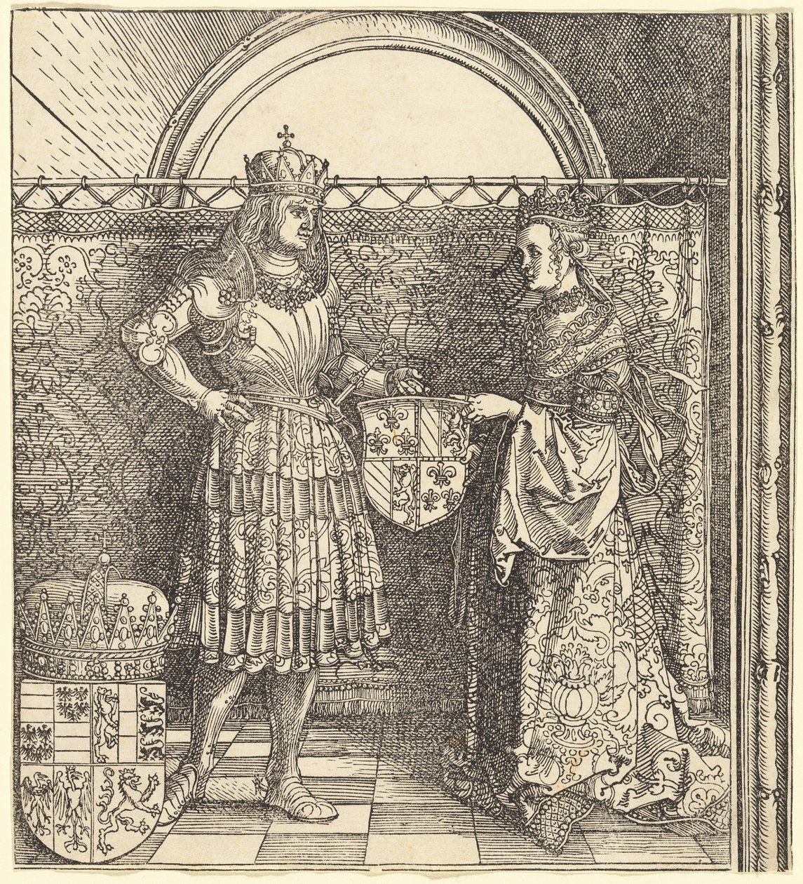 Maximilians forlovelse med Maria af Bourgogne af Albrecht Dürer