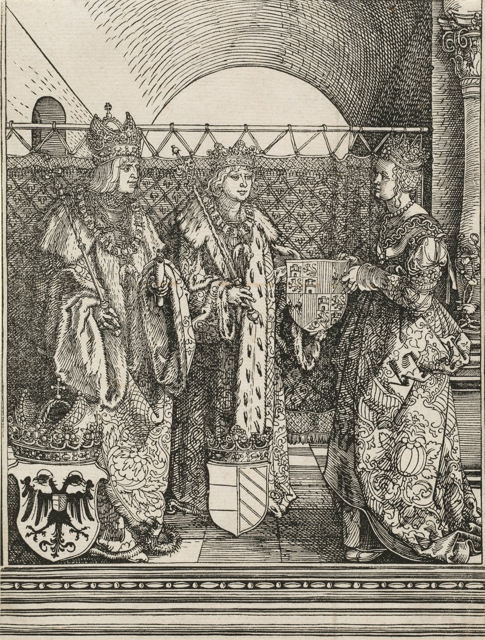 Trolovelsen af Filip den Skønne med Jeanne af Castilien, 1515. af Albrecht Dürer