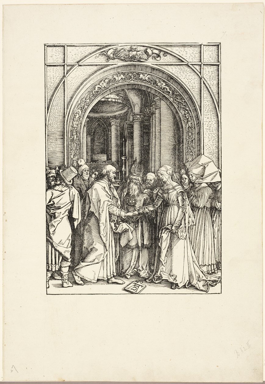 Jomfruens trolovelse, fra Jomfruens liv af Albrecht Dürer