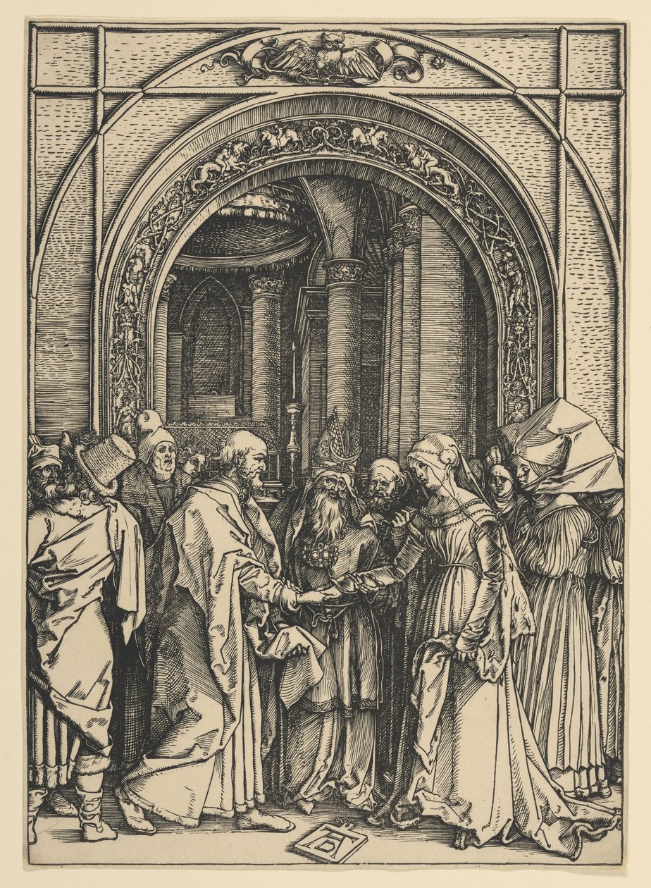 Jomfruens forlovelse, fra »Jomfruens liv« af Albrecht Dürer